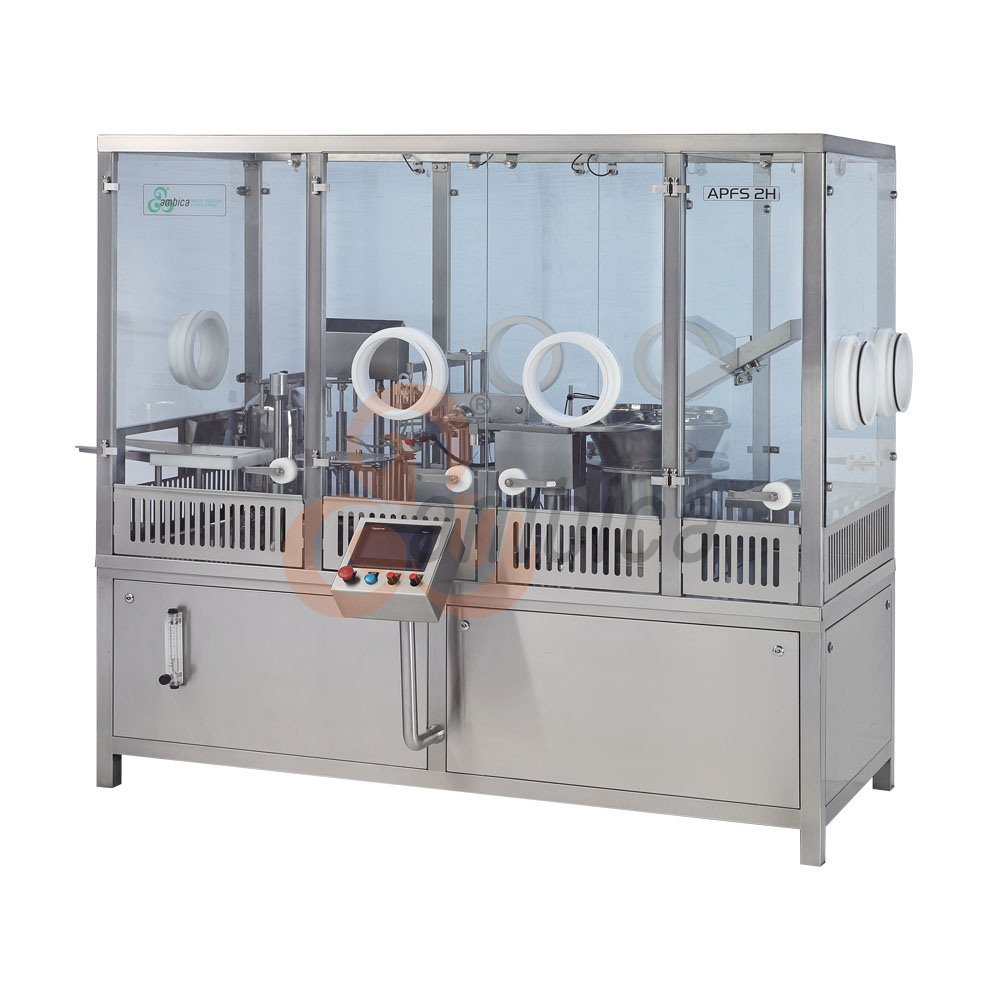 Fully Automatic Multi Axis Servo Driven Pre – Fillable Syringe Filling and Plungering (Stoppering) Machines. Models: APFS-2H and APFS-5H